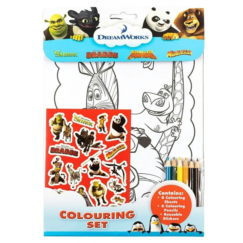 DreamWorks Colouring Set - Multicoloured - One Size