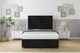 image 1 of Sloomy Kansas Black Naples Divan Bed With Mattress No Drawers With 54" Floor Standing Headboard 6' Super King | Black | Black | Super King | 1
