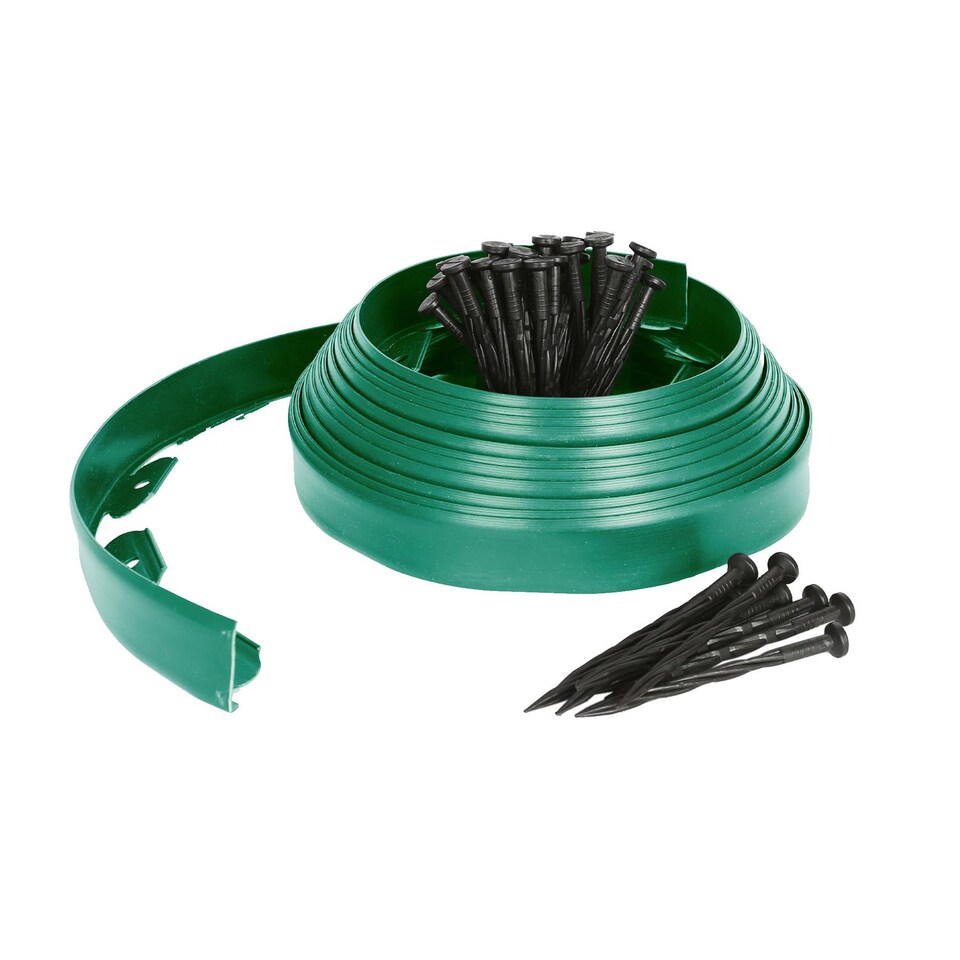 image 1 of Harbour Housewares Flexible Plastic Lawn & Path Edging - 10m x 4cm - Green | Green | Green | 1