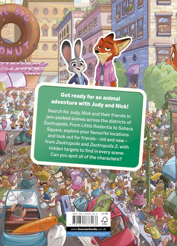 image 1 of Where Are Judy and Nick - A Disney Zootropolis Search and Find Activity Book