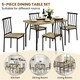 image 6 of Yaheetech Industrial 5-Piece Dining Table Set Brown