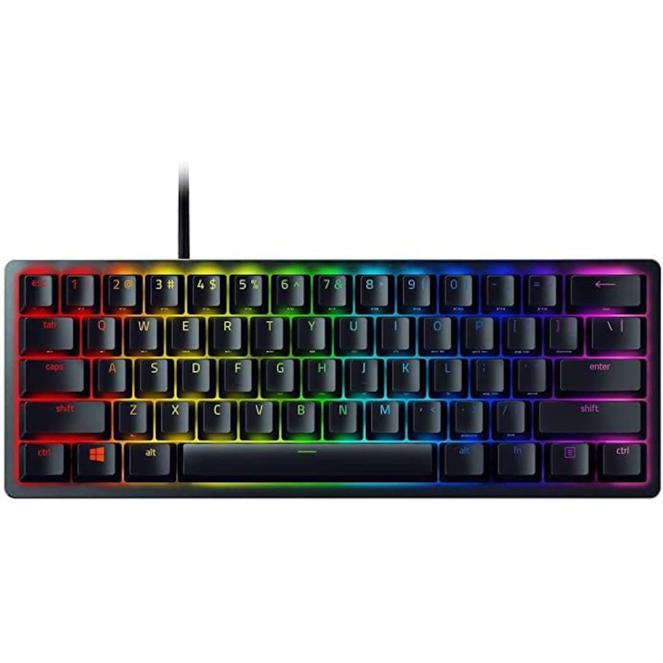 image 1 of Razer Huntsman Mini Clicky Optical Switch USB QWERTY Mechanical Gaming Keyboard - Black - RZ03-03391600-R3W1-FeedP
