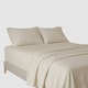 image 1 of Flannelette Flat Sheet Soft Brushed Cotton Bedding for Warmth Comfort | Cream | Double