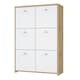 image 3 of Best Chest Storage Cabinet with 6 Doors in Artisan Oak/White