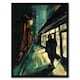 image 1 of Moody Stroll Alleyway Dark Film Noir Living Room Black Framed Wall Art Print A4