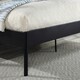 image 5 of Cheshunt Black Metal Rattan Headboard Bed Frame (King) | Black | Black | King