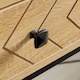 image 7 of Console Table 2 Drawers Aztec Design Oak Effect Metal Legs Hallway Storage Unit