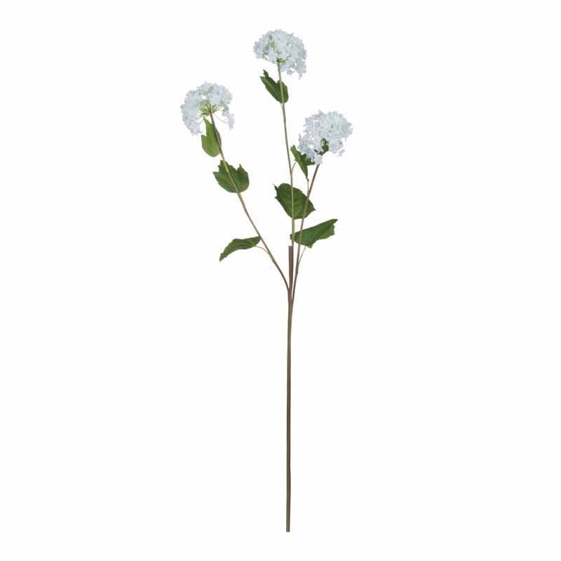 Viburnum Opulus Artificial Flower - Fabric/Plastic - L7 x W18 x H75 cm - White