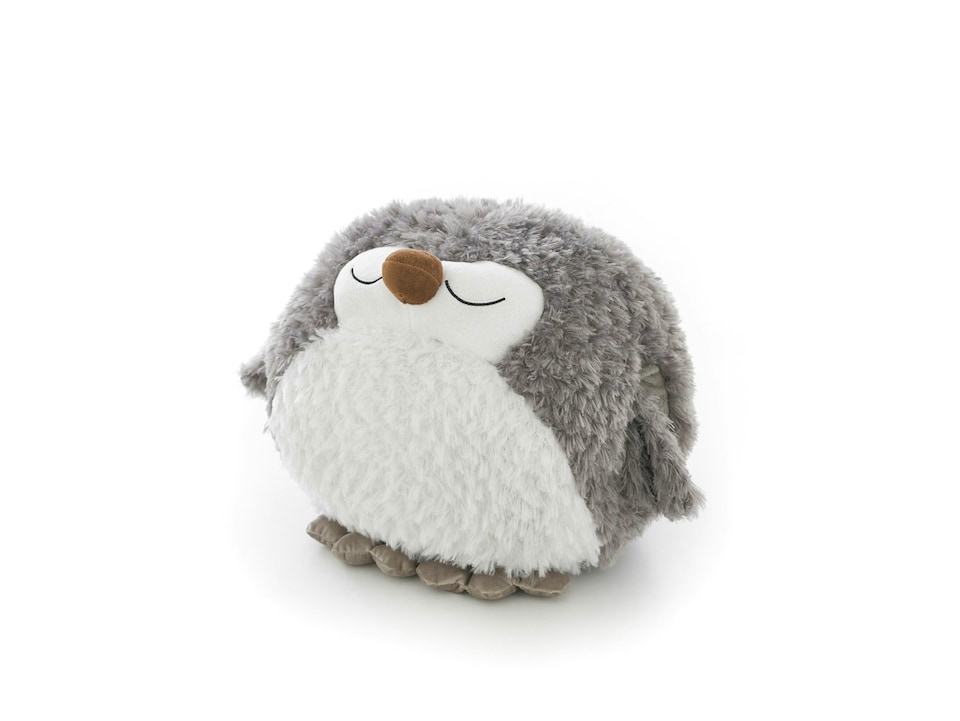 image 1 of Soft Cuddly Giant Handwarmer Cozy Grey Owl