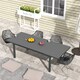 image 7 of Outsunny 246 cm Extending Garden Table, Rectangle Outdoor Dining Table for 6 8, Aluminium Frame for Patio, Balcony Charcoal Grey