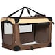 image 1 of PawHut 81cm Foldable Pet Carrier Bag Soft Travel Dog Crate for Medium Dogs Brown