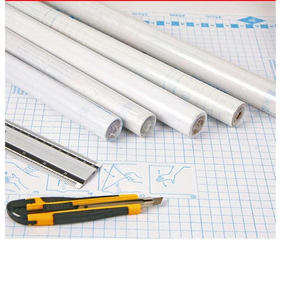 image 1 of Clear Self Adhesive Book Cover Roll 45cm x 3m - Transparent Film