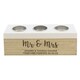 image 1 of Personalised Triple Tea Light Box Brown