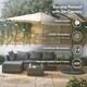 image 3 of VonHaus Banana Parasol 3M Ivory Cream Cream