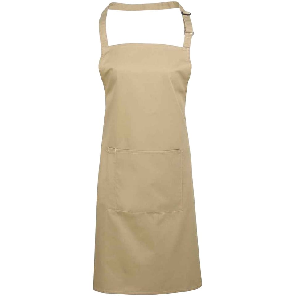 image 1 of Premier Unisex Adult Colours Pocket Full Apron | Green | Khaki | One Size | 1