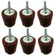 image 1 of Goblet Shaped Sanding Polishing Cleaning Mop 50mm Width 240 Grit 6mm Shank 6pk