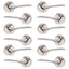 6x Polished Nickel Rose