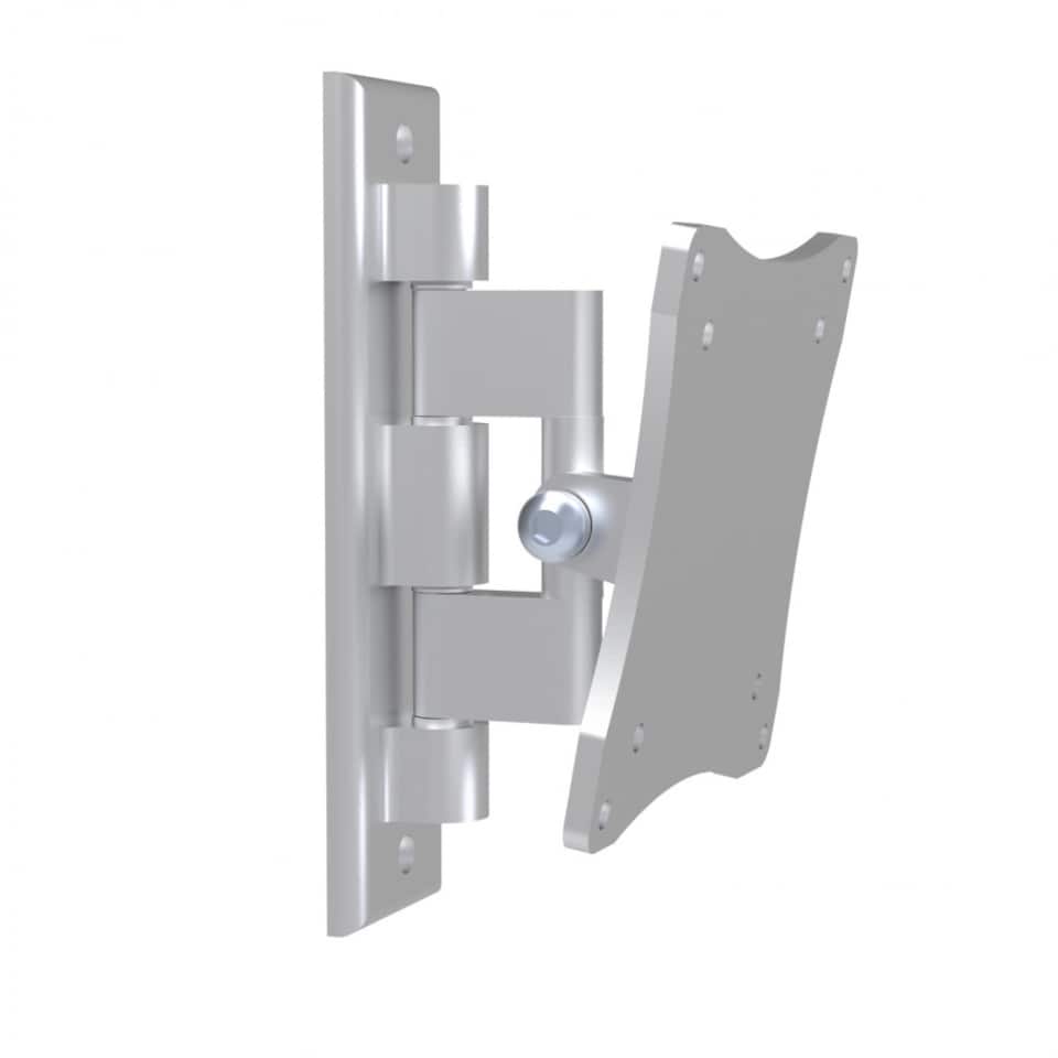 image 1 of Swivel and Tilt TV Wall Bracket for 17 to 29 Inch Screens, VESA 100 x 100, Silver