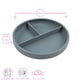 image 3 of Tiny Dining Baby Divided Silicone Suction Plate - Tradewinds Grey
