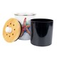 image 2 of Vibrant Starfish Food Waste Caddy - Metal 2L Decorative Kitchen Compost Bin