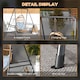 image 6 of Outsunny Hammock Chair Stand Metal Frame Hammock Stand Only, Black | Black