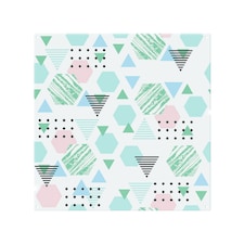 Geometric Shapes Splash Back | White