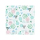 image 1 of Geometric Shapes Splash Back | White