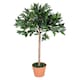image 1 of Outsunny Artificial Olive Tree Plant In an Orange Pot 90 cm for Home