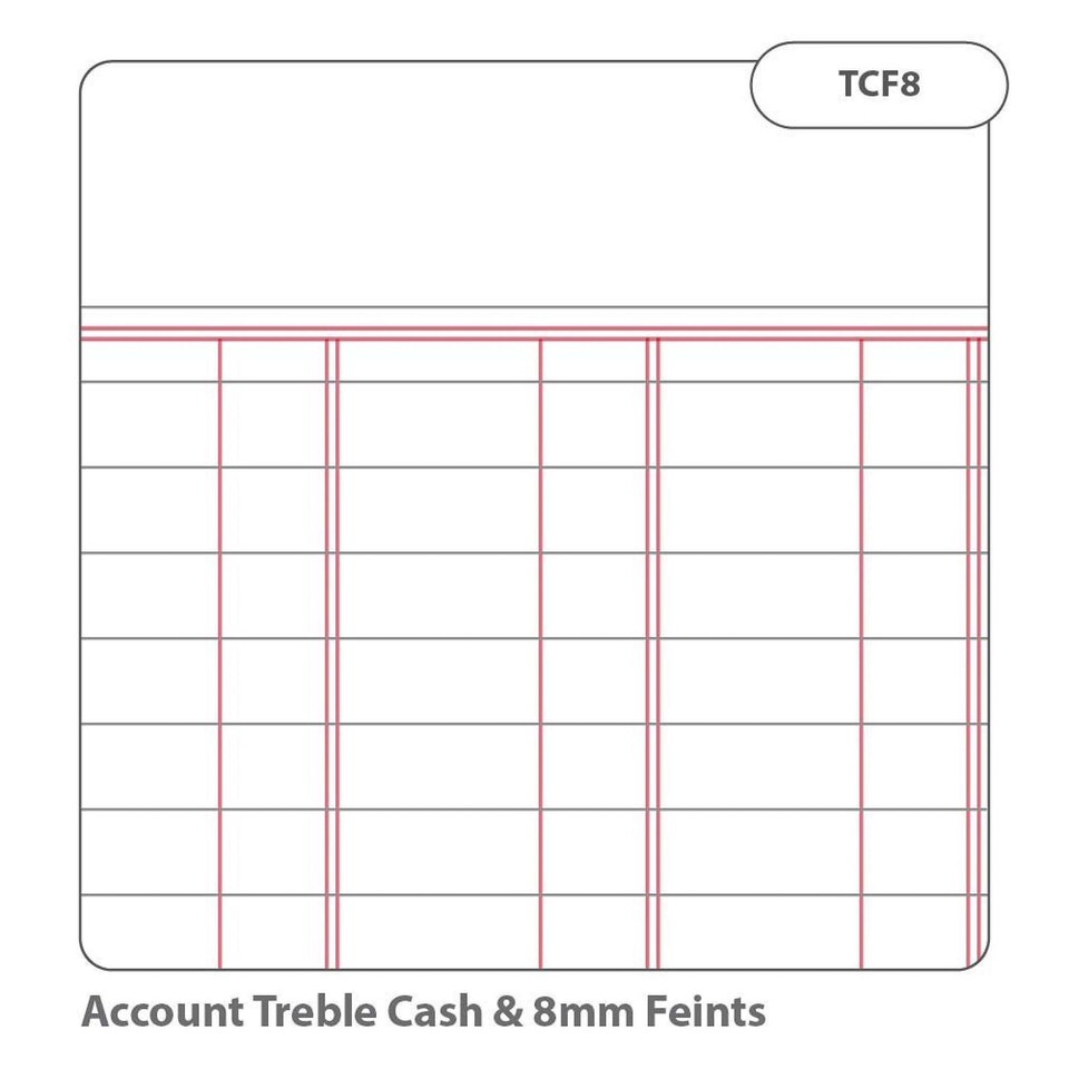 image 1 of Rhino A4 Exercise Book 32 Page Cash Ruling Bookkeeping Ledger Green 12 Pack