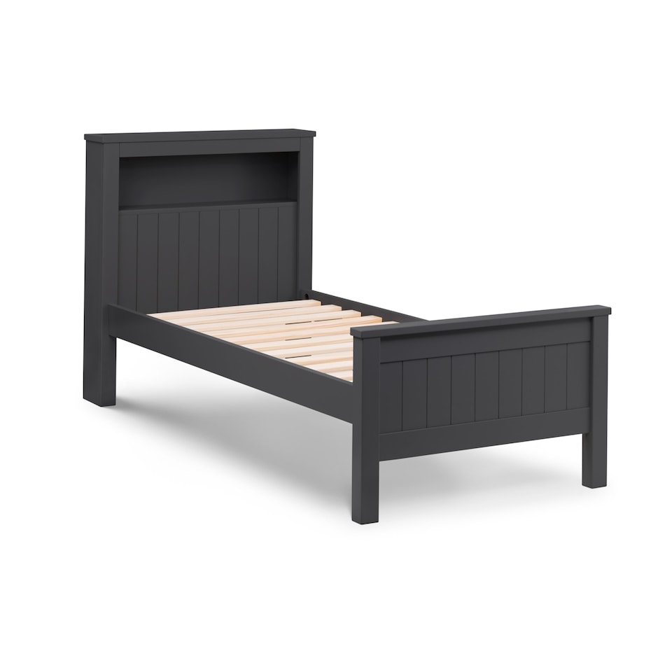 image 1 of Garnet Bookcase Bed - Anthracite - Single (90cm)
