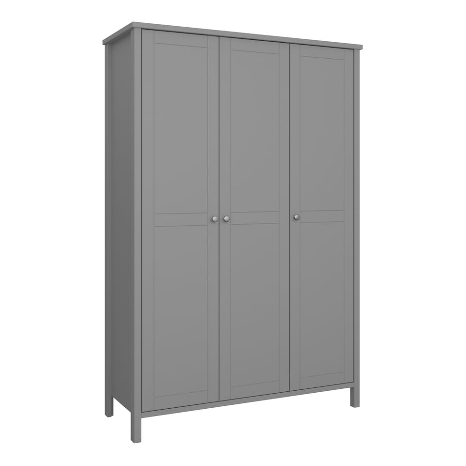 image 1 of Tromso 3 Door Wardrobe Grey