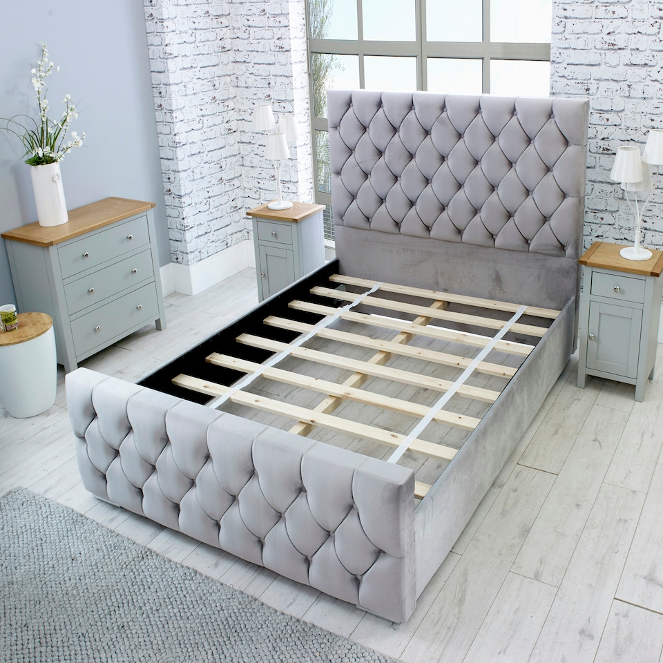 image 1 of Macono Plush Superking Bed Frame - Silver