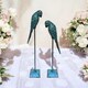 image 1 of Decorative Parrots Ornament (Set of 2) - Cast Iron - Green