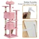 image 6 of Yaheetech 156 cm Multilevel Indoor Cat Climbing Frame Pink