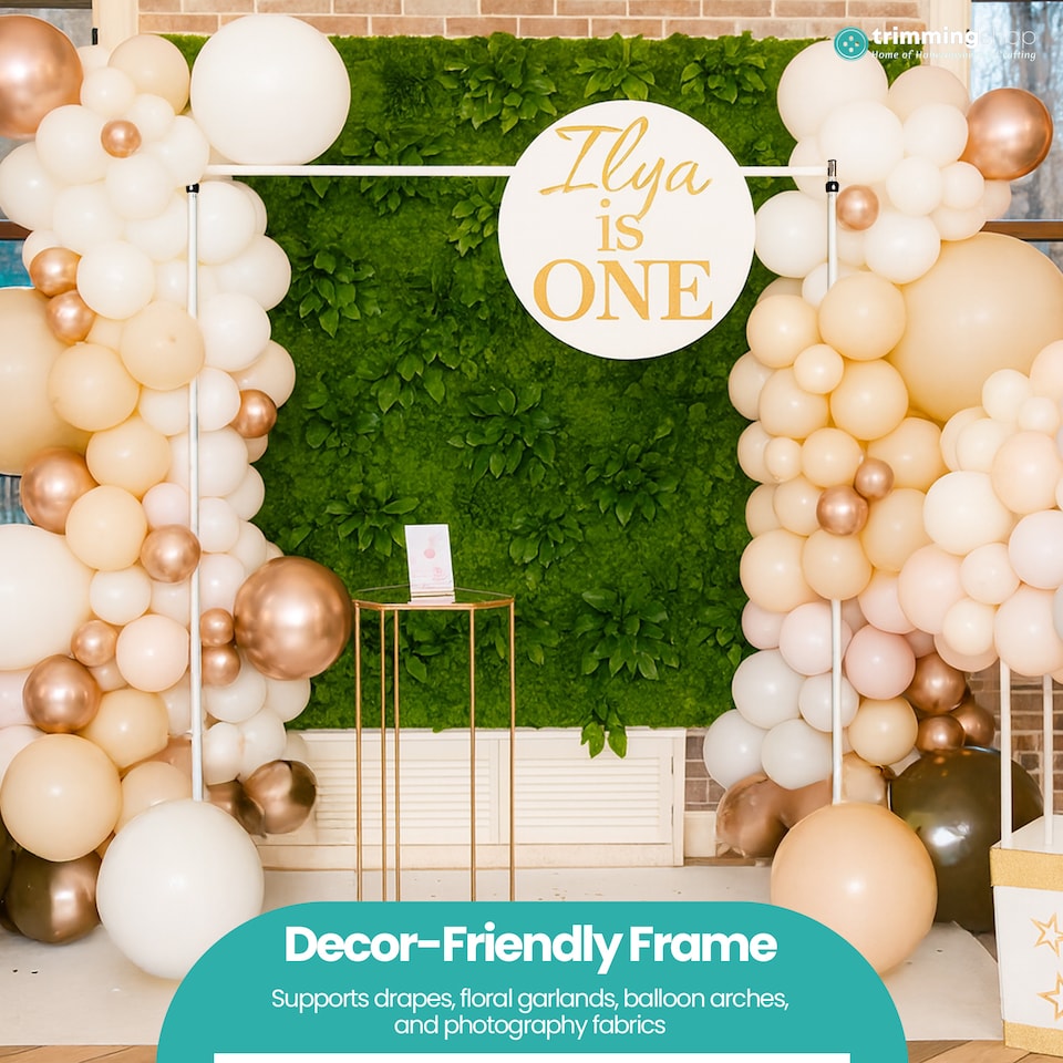 image 1 of Portable Pipe & Drape Frame, Backdrop Stand Set for Weddings - 3m x 9m
