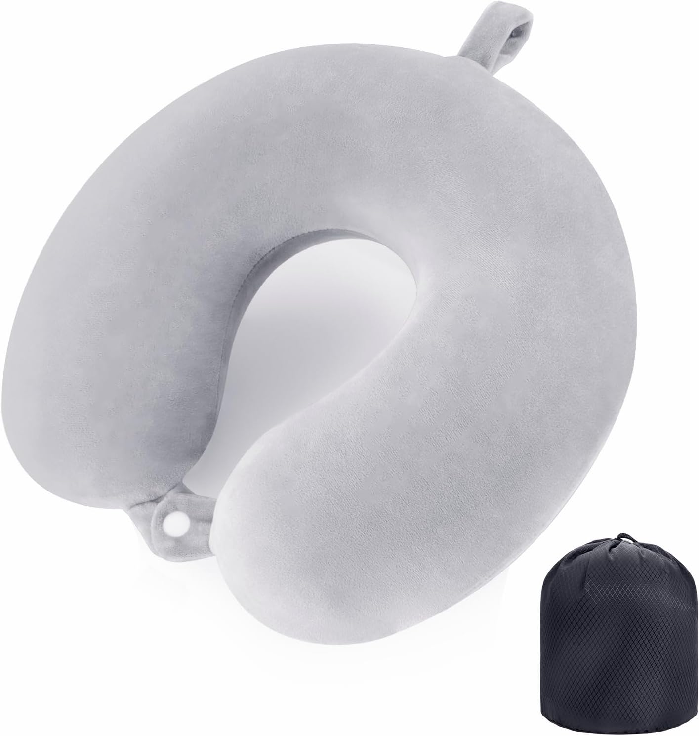 Travel Neck Pillow With Storage Bag Memory Foam Head Support Flight Pillows Cushion for Airplane Train Car Office Travel Essential for a Long Hauls Sl