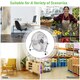 image 4 of HOMCOM 20 Chrome Metal Floor Fan with Tilting, High Velocity, 3 Speed, Portable Gym Fan for Home Office, Silver