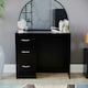 image 5 of Vida Designs Riano 3 Drawer Dressing Table Vanity Makeup Desk, Black