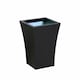 image 1 of Primrose Outdoor Black Galvanised Steel Plant Pot Square Flared Planter 44cm