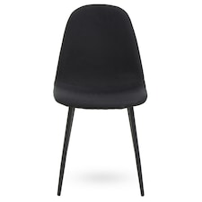 Interiors By Premier Comfortable Sturdy Black Fabric Dining Chair, Contemporary Modern Dining Chair, Versatile Modern Chair Black
