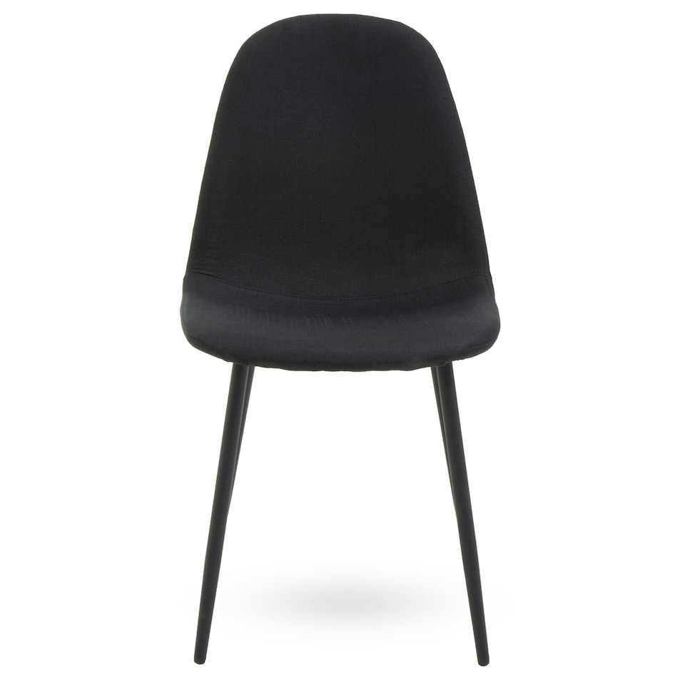 image 1 of Interiors By Premier Comfortable Sturdy Black Fabric Dining Chair, Contemporary Modern Dining Chair, Versatile Modern Chair Black