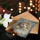 image 4 of Fluffy Maine Coon cat Lover Retro Floral Pattern Her Birthday Card