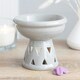 image 2 of Something Different Ceramic Deep Bowl Oil Burner - Grey - 12cm x 13cm x 13cm