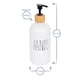 image 3 of Harbour Housewares 2pc Glass Hand & Dish Soap Dispensers Set - 500ml - White/Black