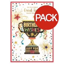 Simon Elvin Isabel Garden Have A Really Great Time Birthday Greetings Card (Pack of 6) - Multicoloured - One Size