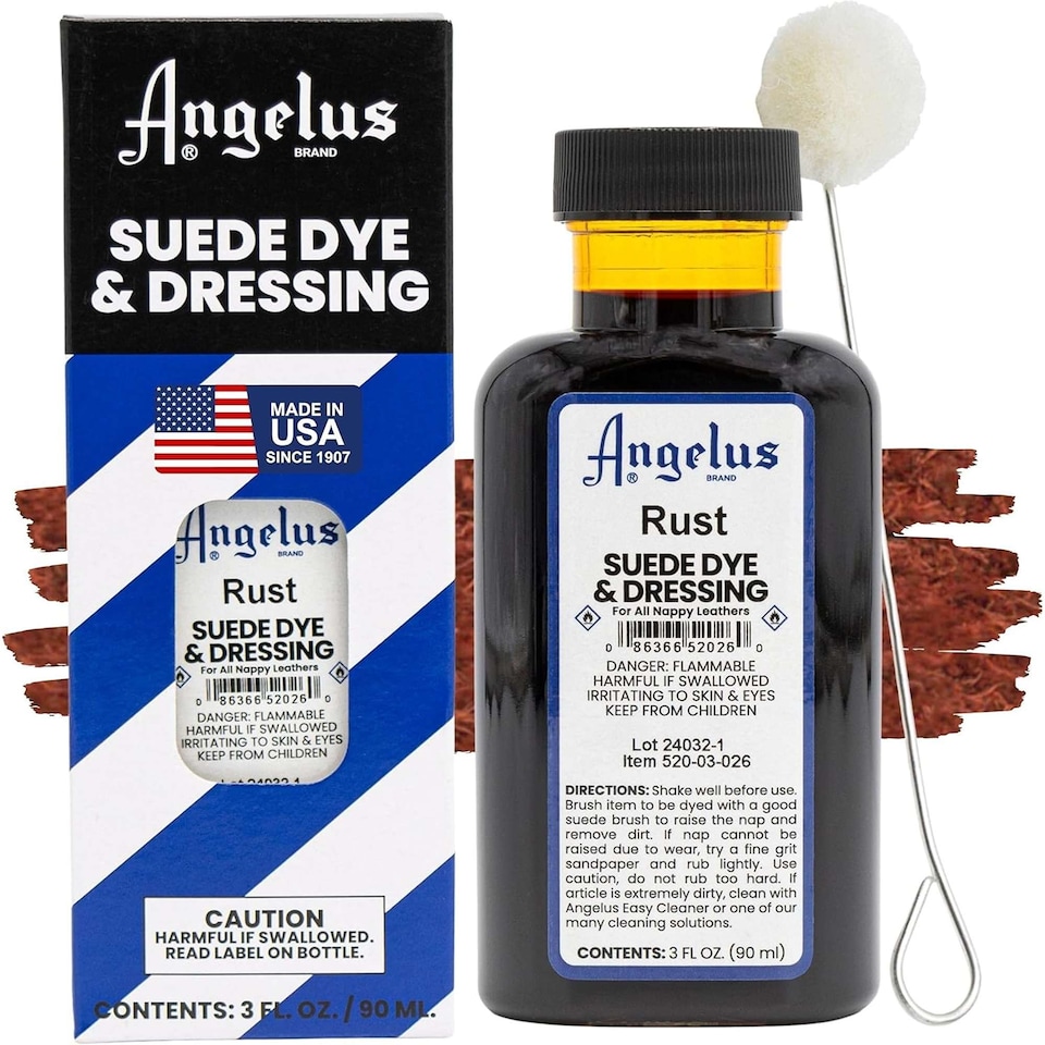 image 1 of Angelus Suede Dye and Dressing - Restore and Protect Delicate Suede 3oz | Brown | Rust