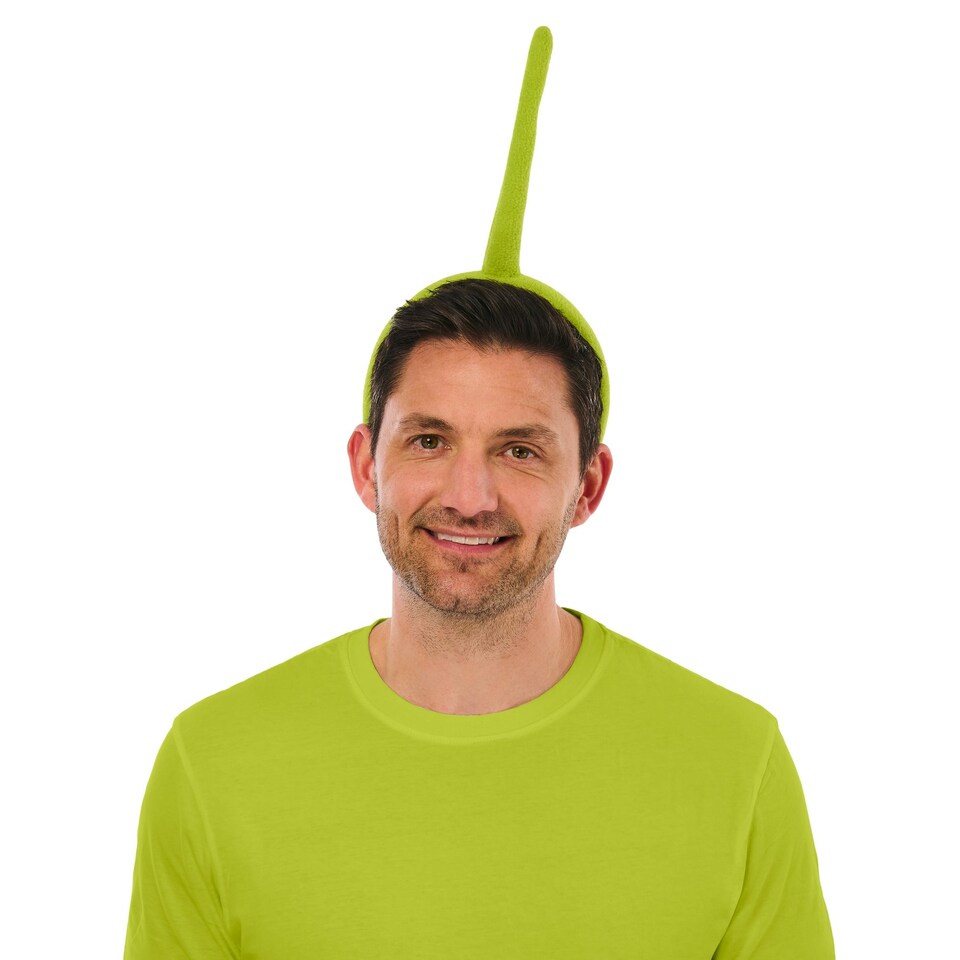 image 1 of Teletubbies Deluxe Plush Dipsy Headband - Green - One Size Green | One Size