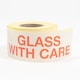 image 1 of Glass Handle with Care Sticker Label Roll - Pack of 25
