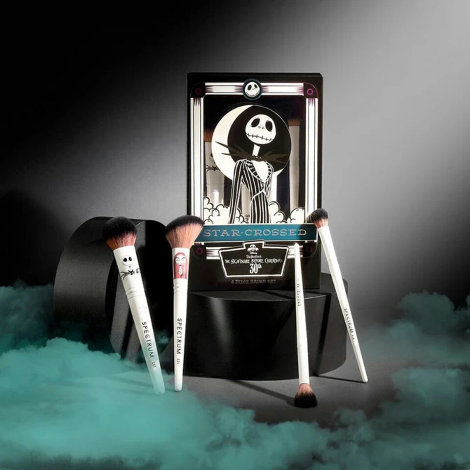 image 1 of Spectrum Disney Nightmare Before Christmas - Star Crossed Lovers 4 Piece Brush Set