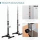 image 7 of HOMCOM 2 Pairs Barbell Squat Rack Portable Stand Weight Lifting Bench w/ Wheels
